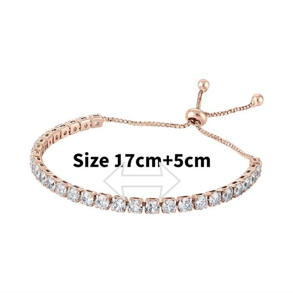 Elegant Tennis Bracelet in 18K Gold Plating - Picture 3 of 4